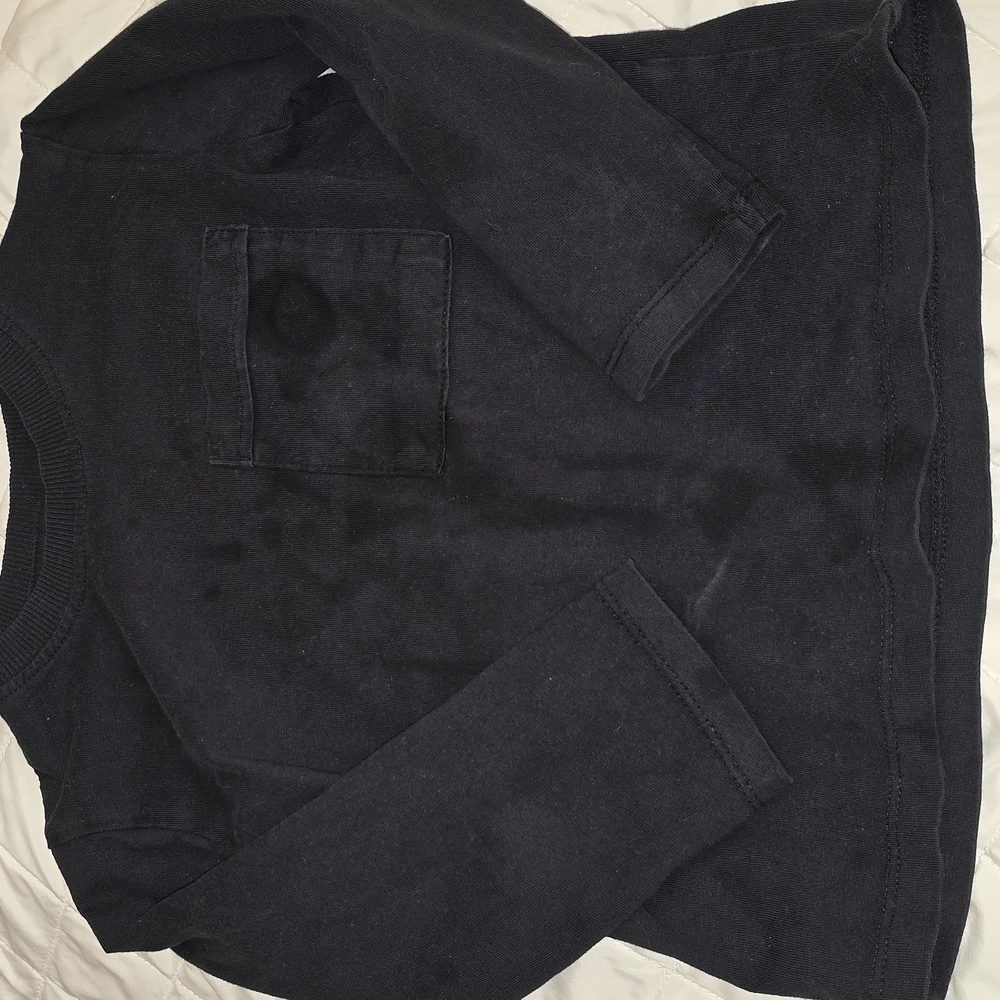 Zara Kids Black Crewneck Longsleeve Top (Katie #10) 18 To 24 Months